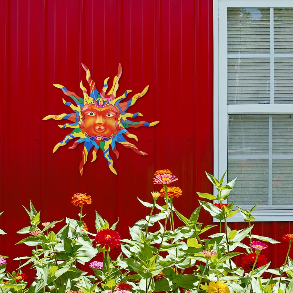 VEWOGARDEN Metal Sun Wall Decor side view