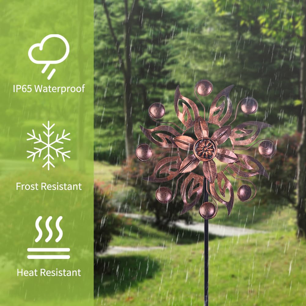 VEWOGARDEN wind spinner showing stability in wind
