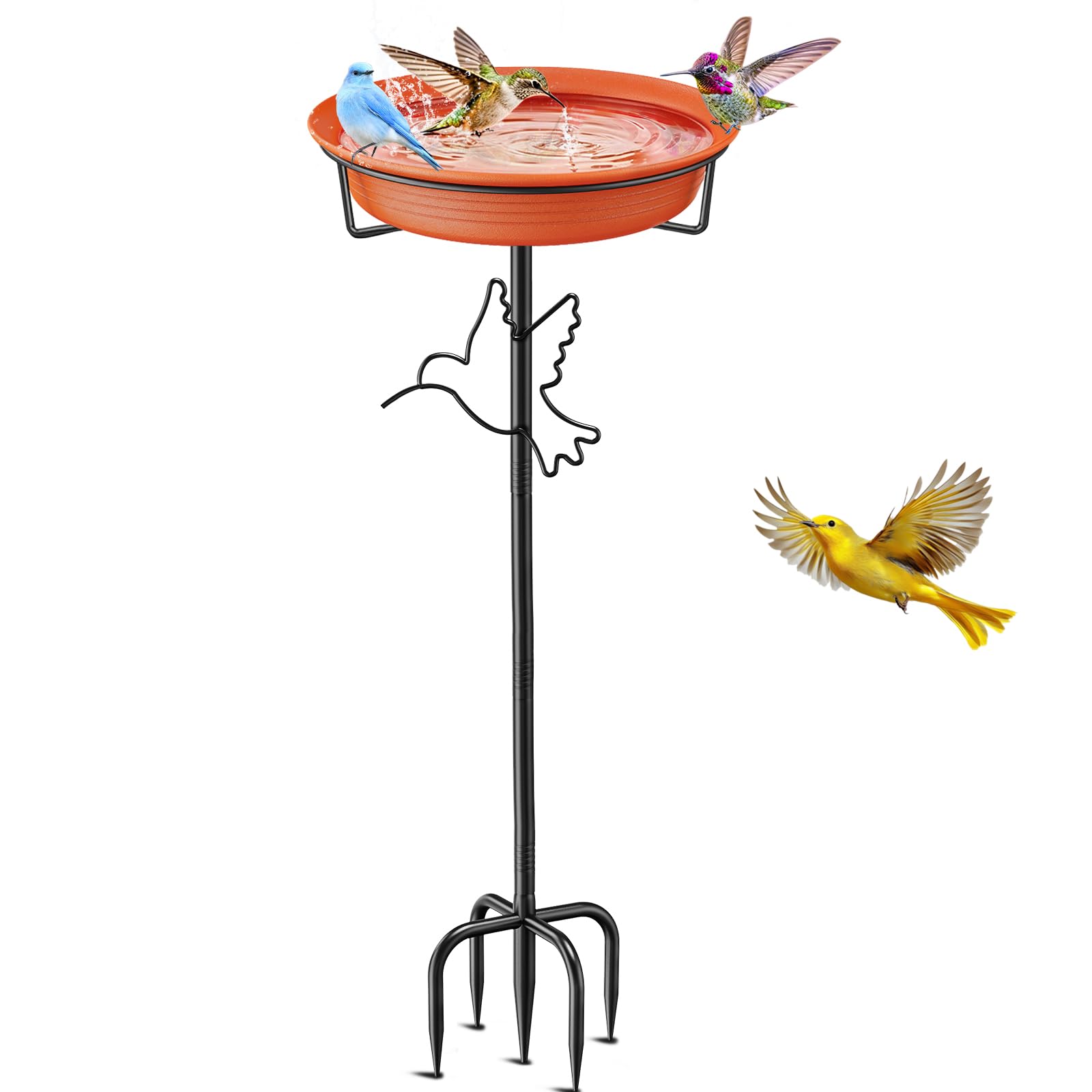 VeyFolzin Bird Bath 36.7In brown model with removable bowl