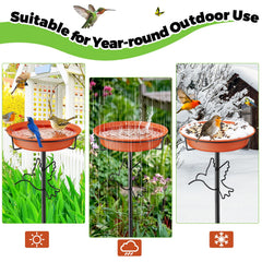 VeyFolzin Bird Bath with birds enjoying the water