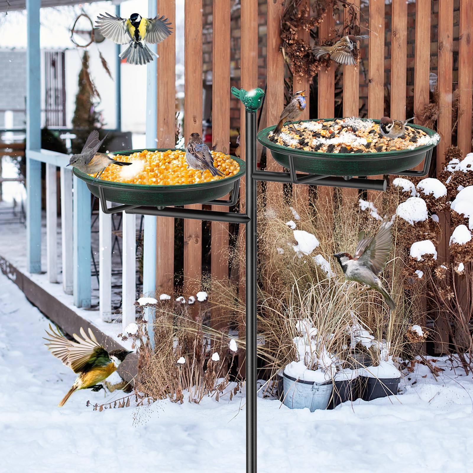 VeyFolzin.st Metal Bird Bath showing durable metal construction