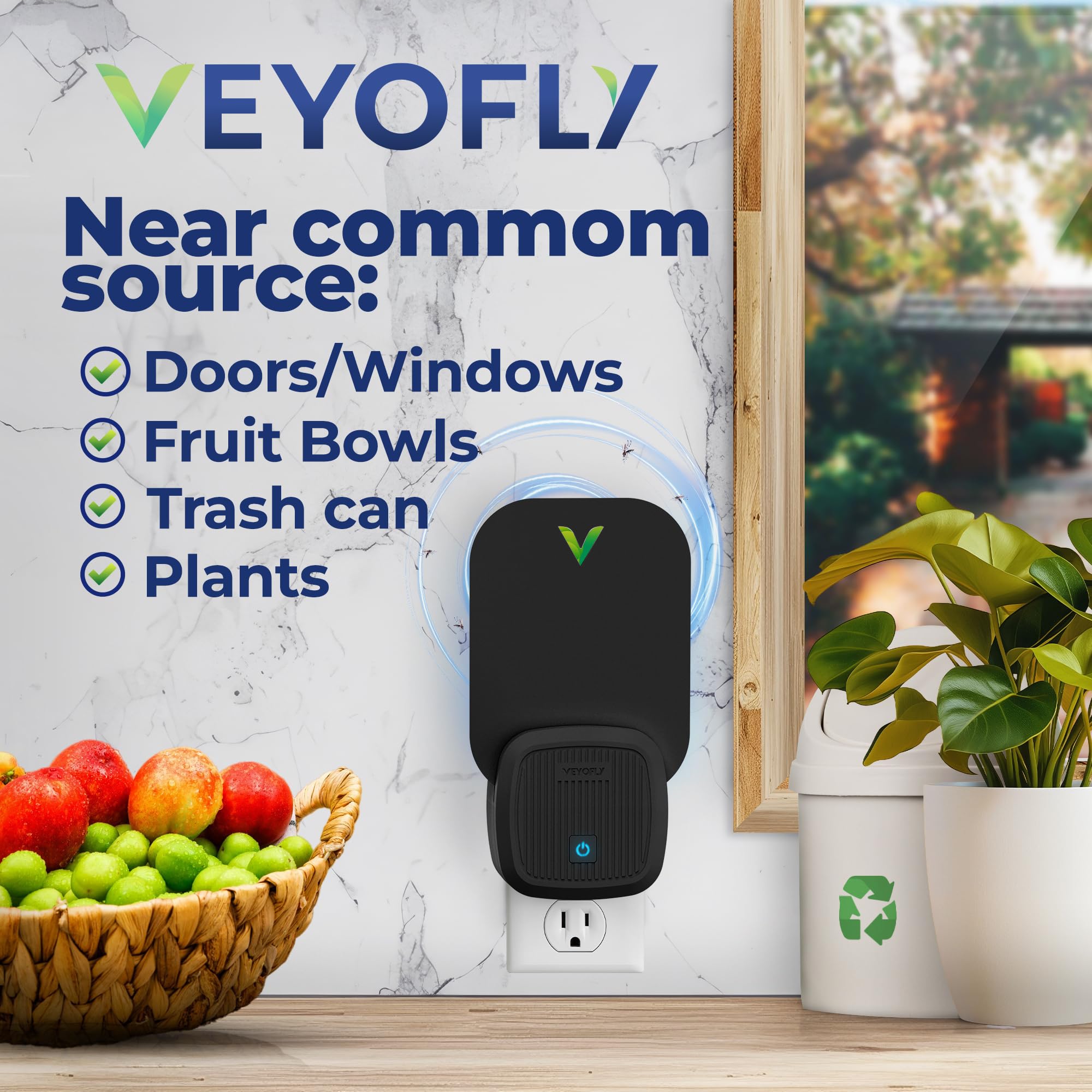 VEYOFLY Fruit Fly Trap with adhesive card insert