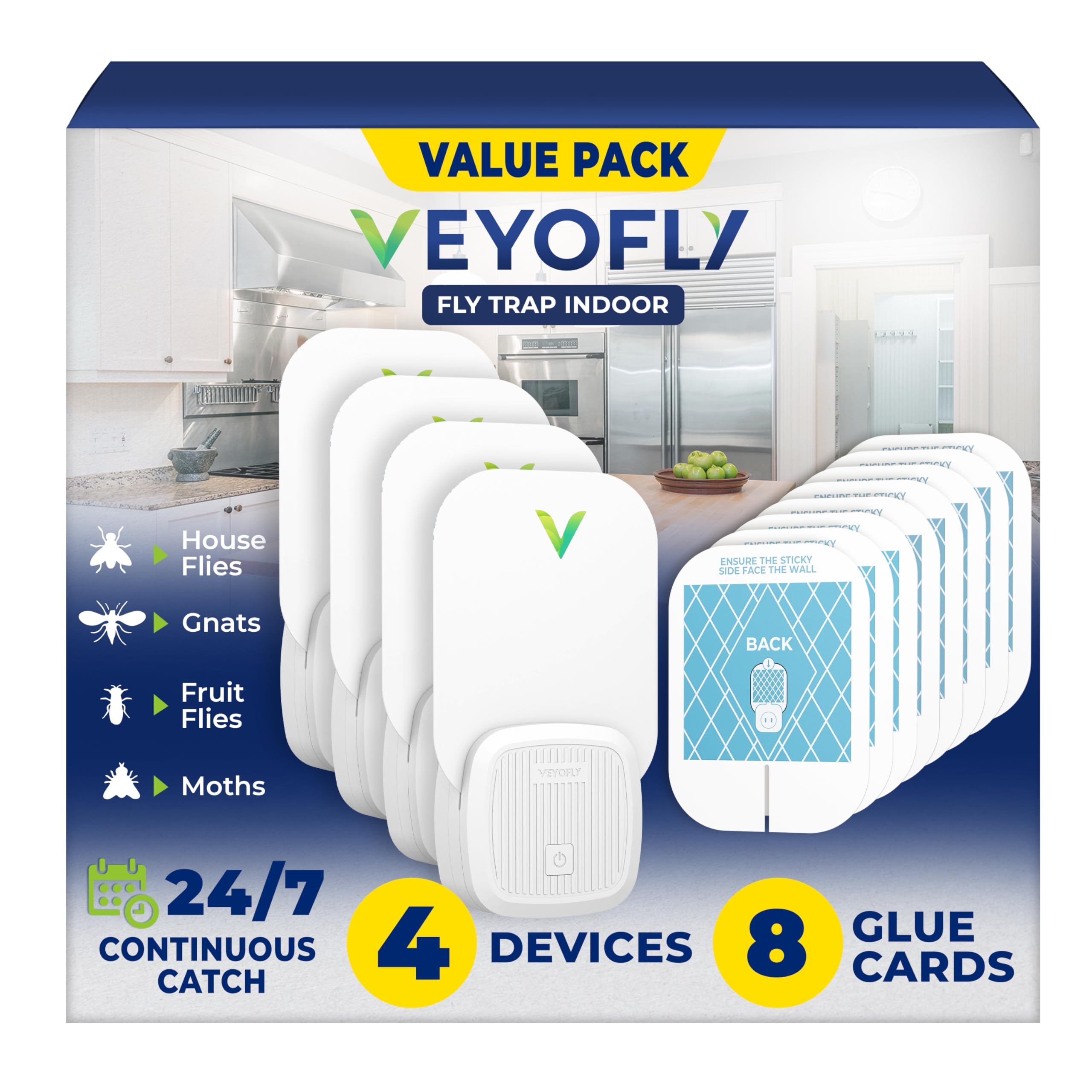 VEYOFLY indoor fruit fly trap white model front view