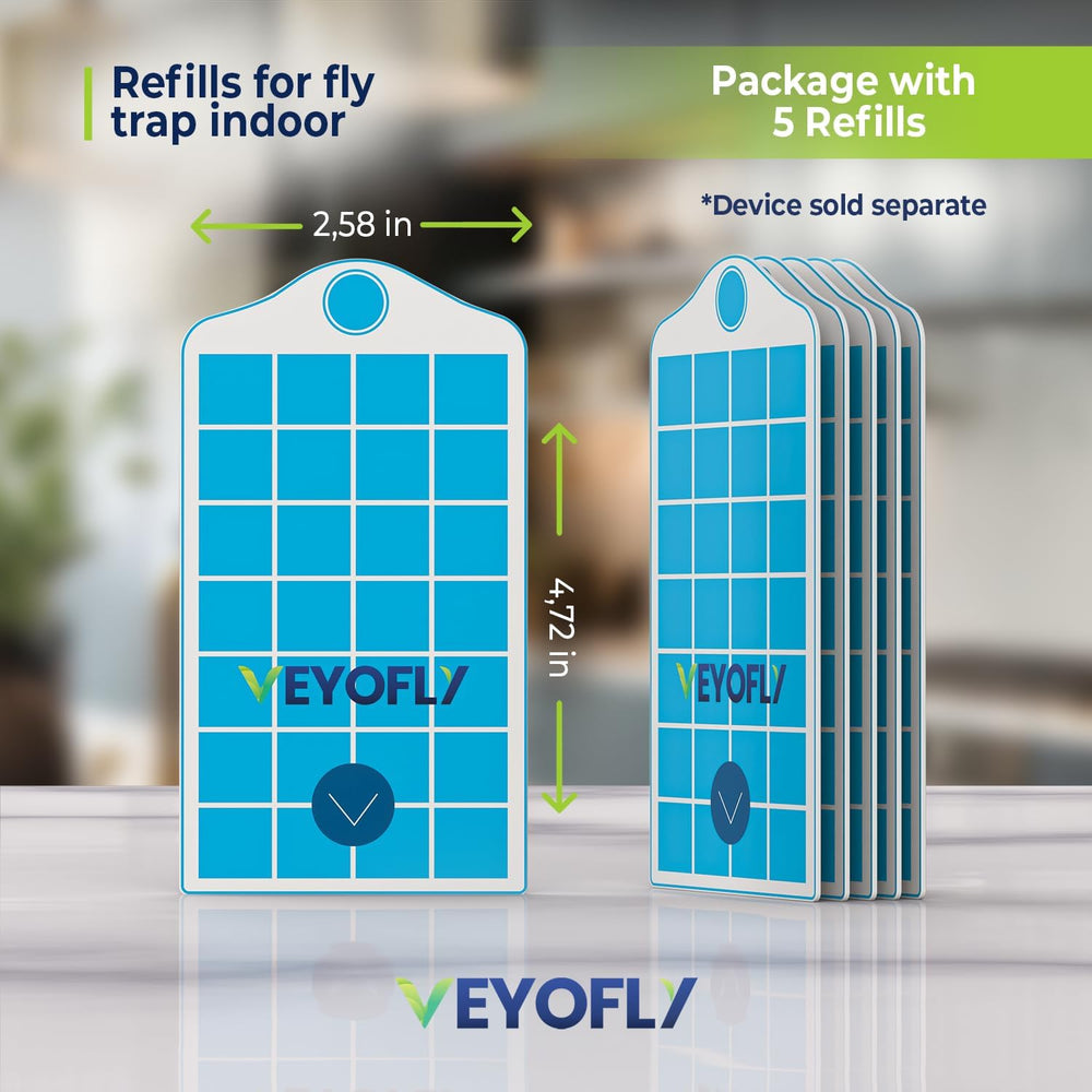 VEYOFLY refill fruit fly traps black glue boards