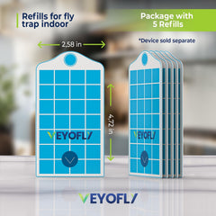 VEYOFLY refill fruit fly traps black glue boards