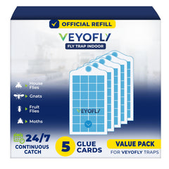 VEYOFLY refill fruit fly traps indoor, black pack front view