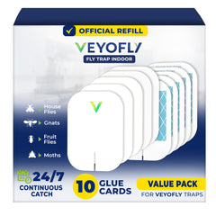 VEYOFLY Refill Fruit Fly Traps pack of 10 front view