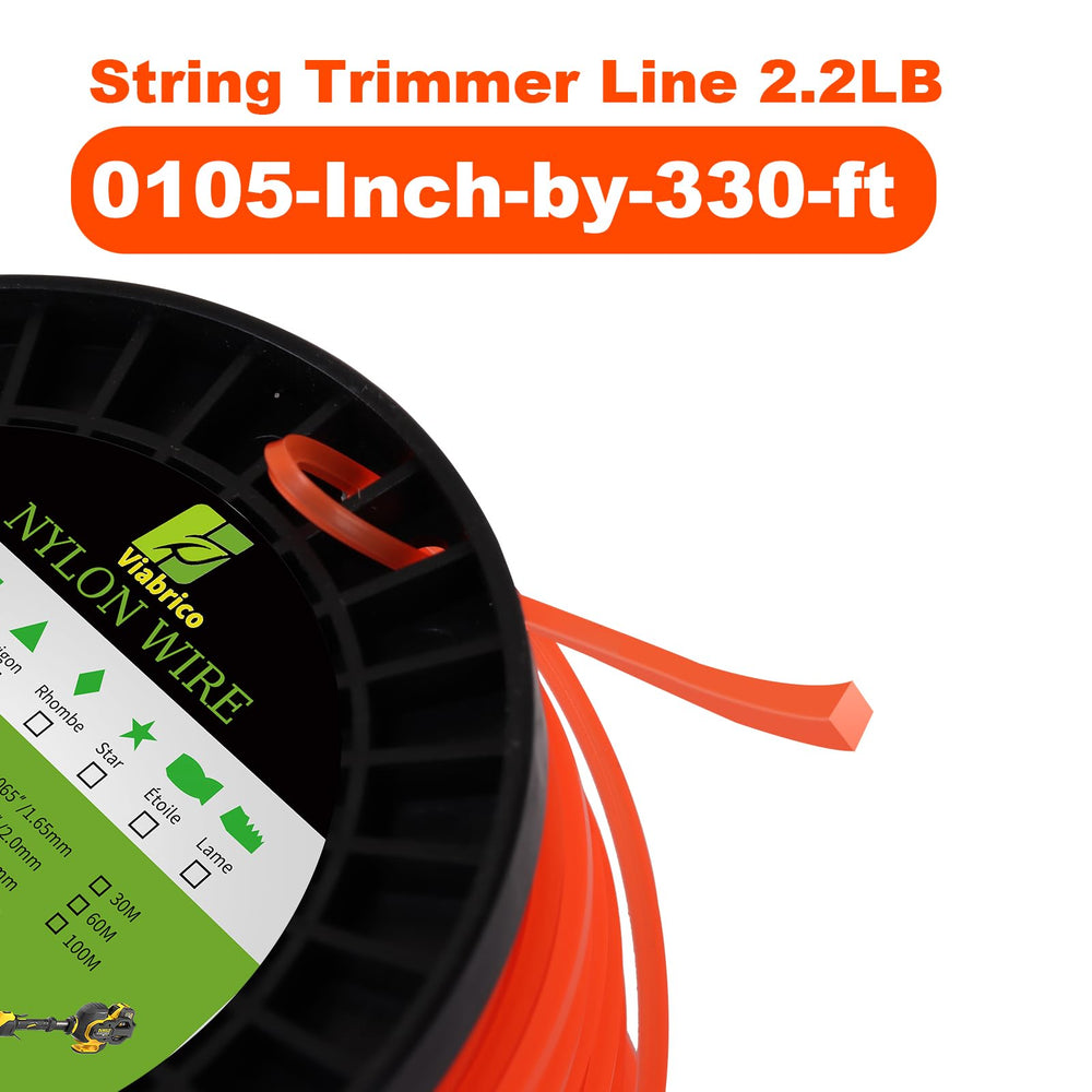 VIABRICO heavy-duty trimmer line 2.2LB close-up