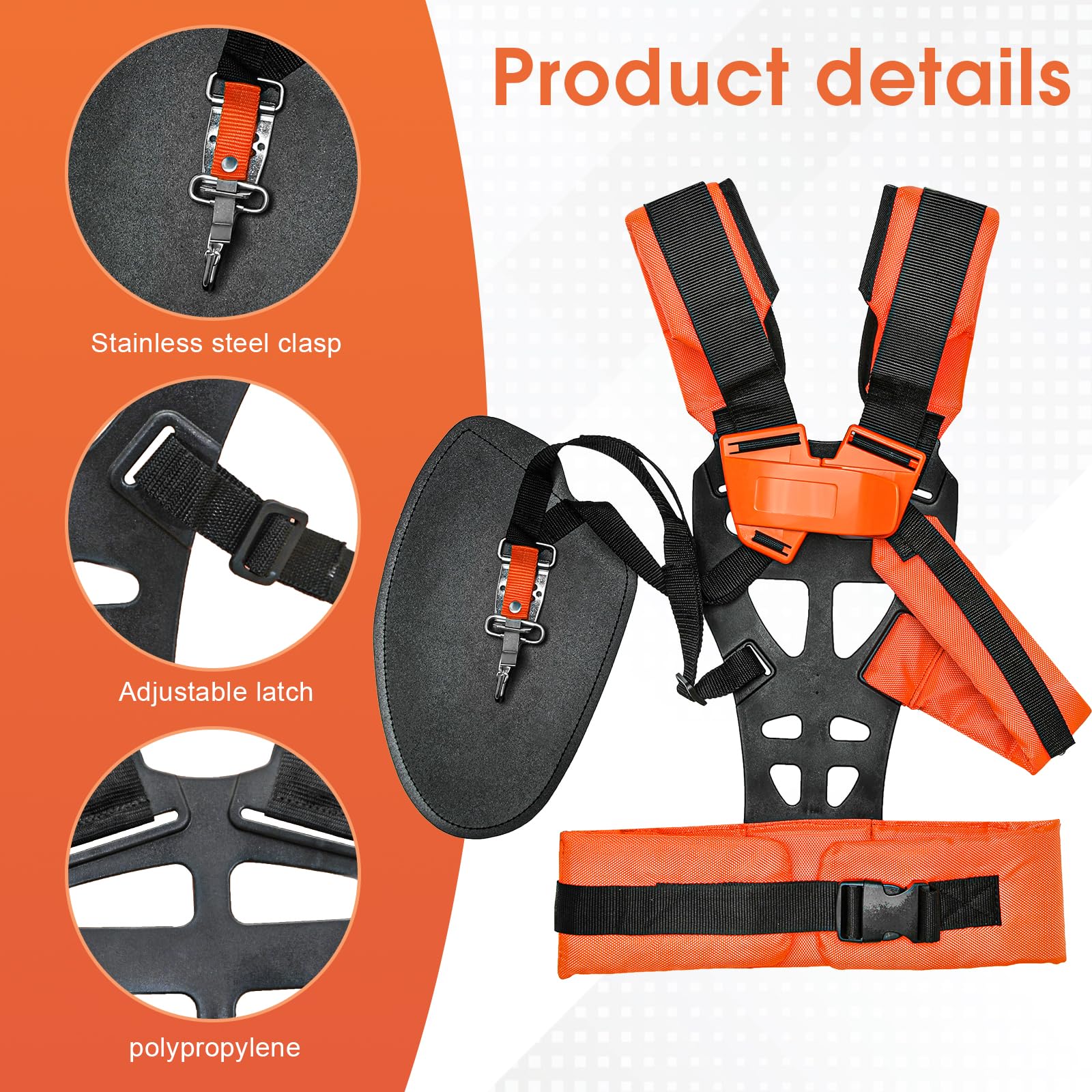 VIABRICO Trimmer Shoulder Strap back view demonstrating adjustability