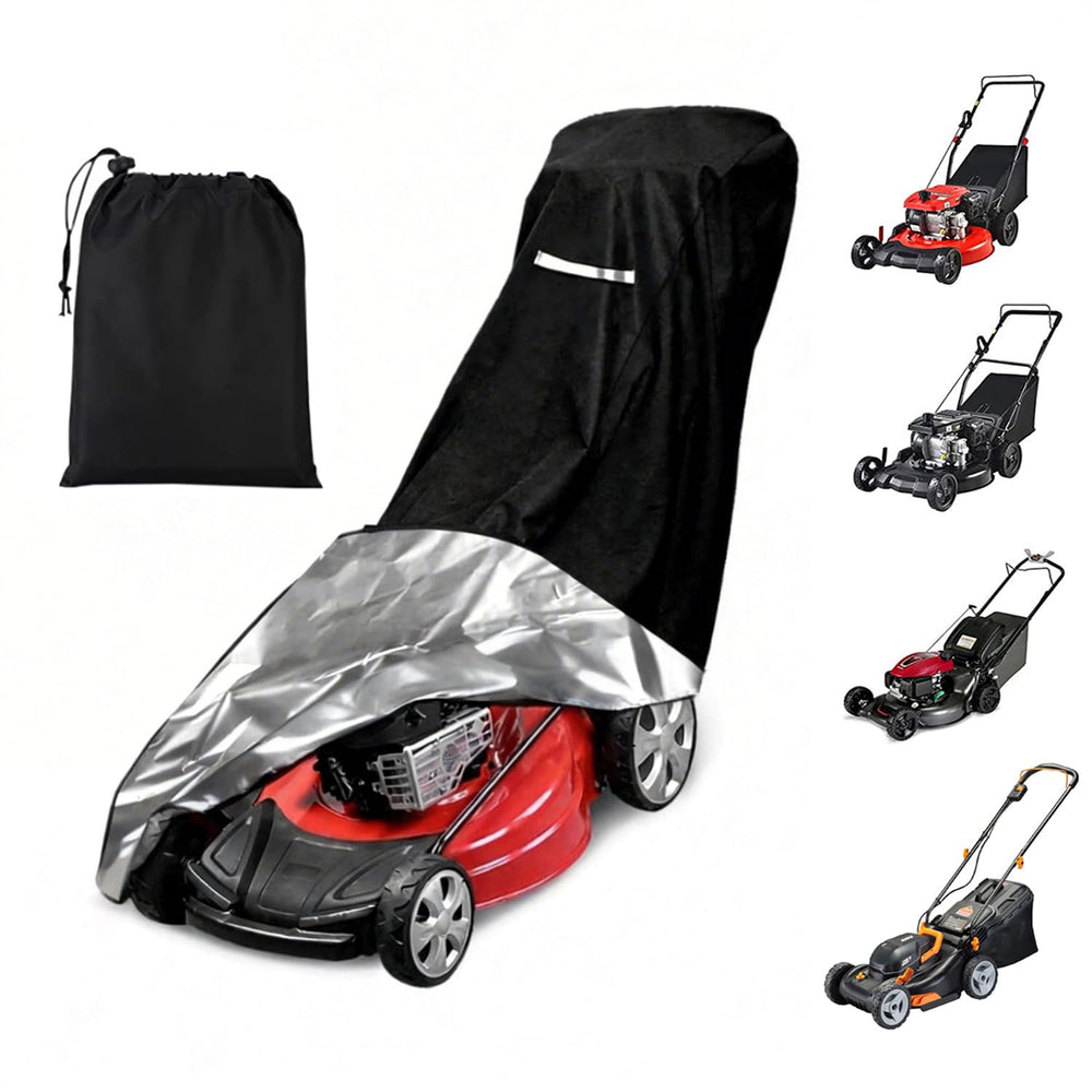 Viadom lawn mower cover front view in black