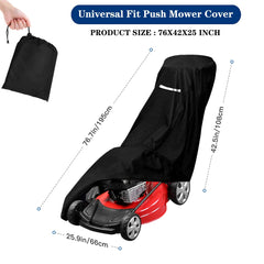 Viadom lawn mower cover secured on a Honda lawn mower