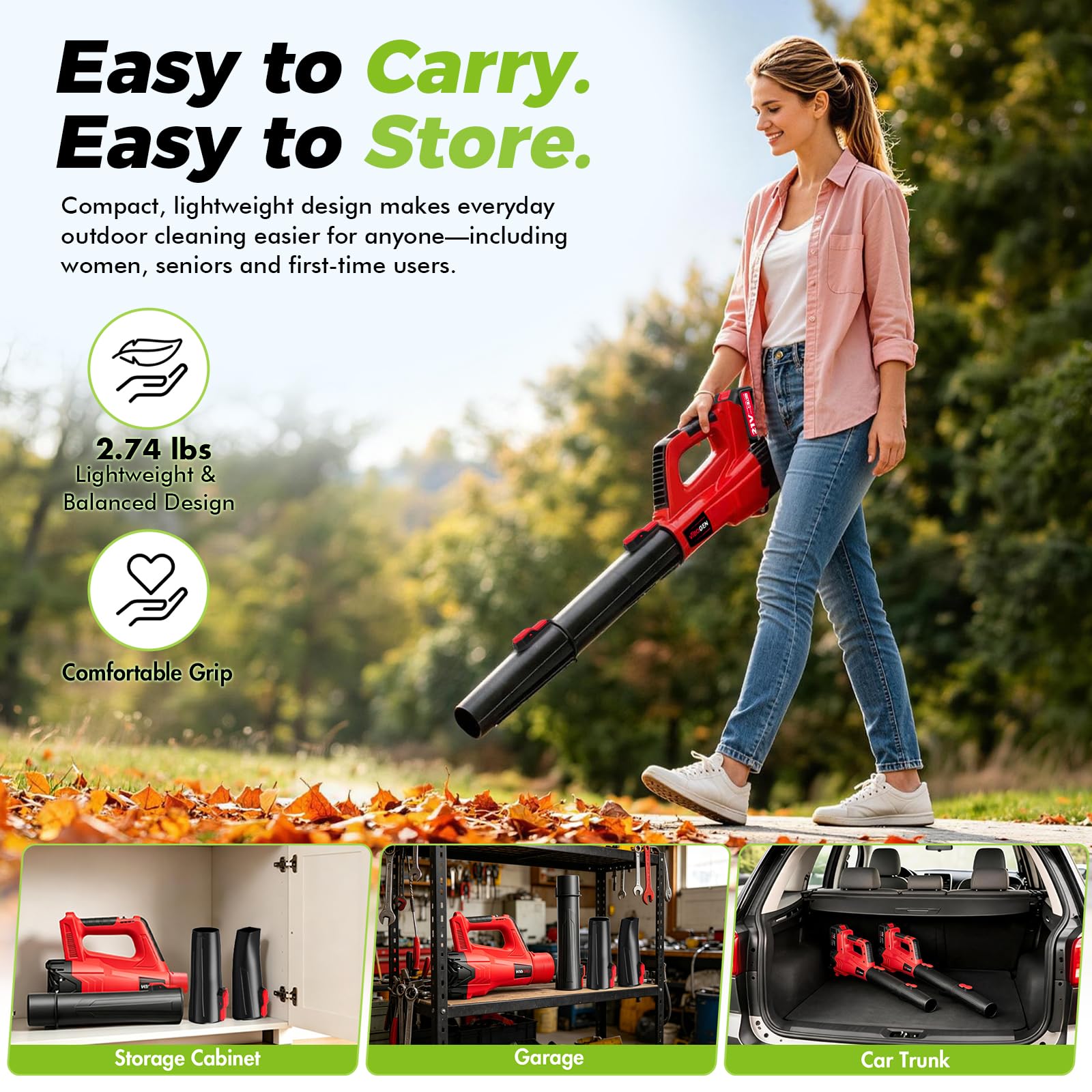 VIBOGEN Leaf Blower user manual and accessories