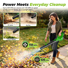 VIBOGEN Leaf Blower with dual rechargeable batteries