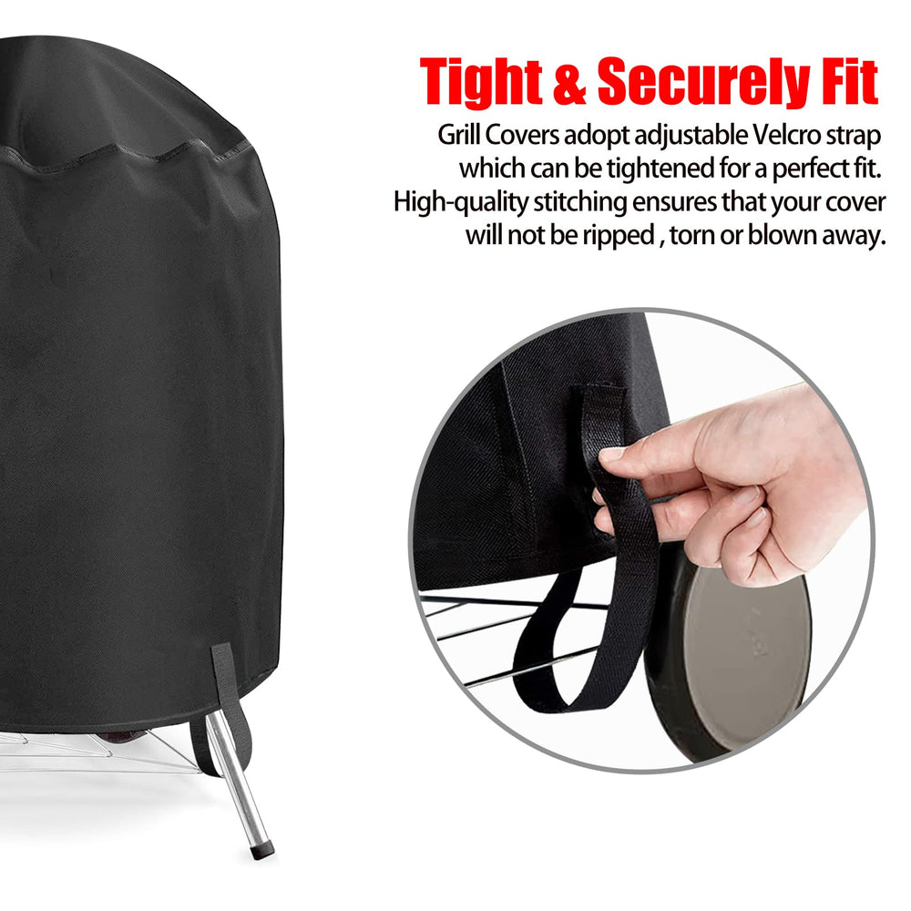 VIBOOS 22 inch grill cover showing waterproof material