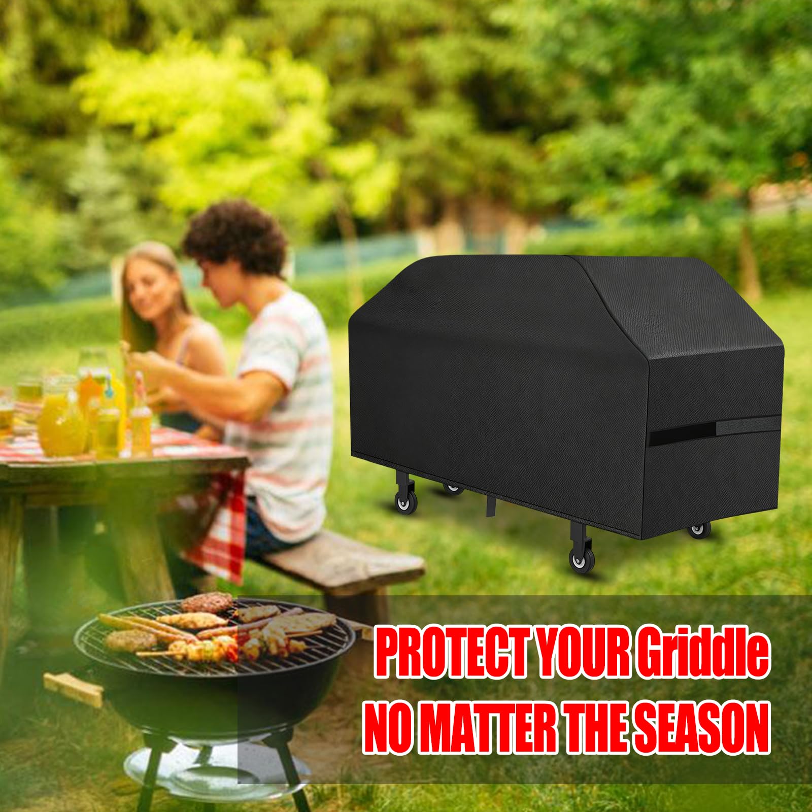 VIBOOS griddle cover folded for storage