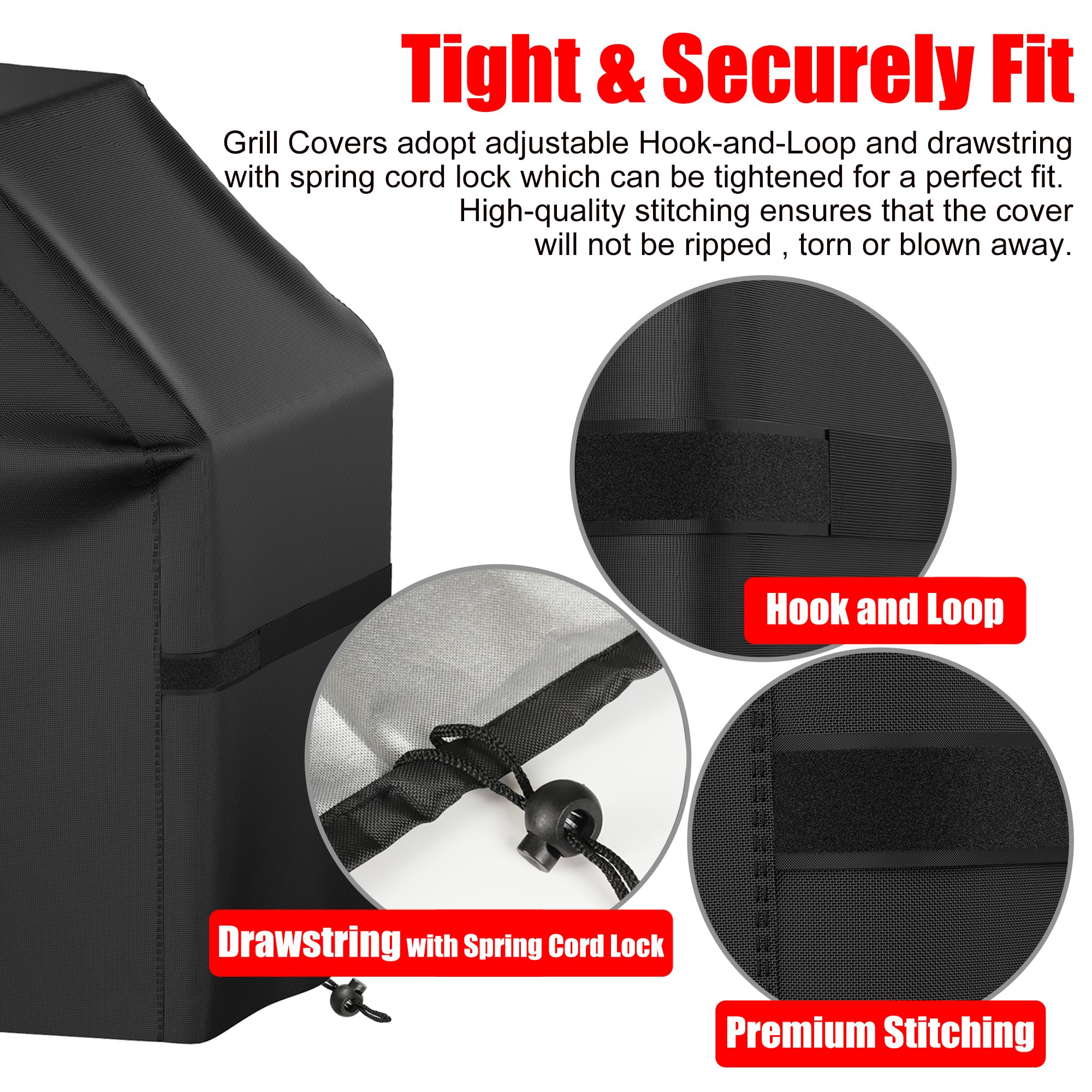 VIBOOS Grill Cover shown on a grill