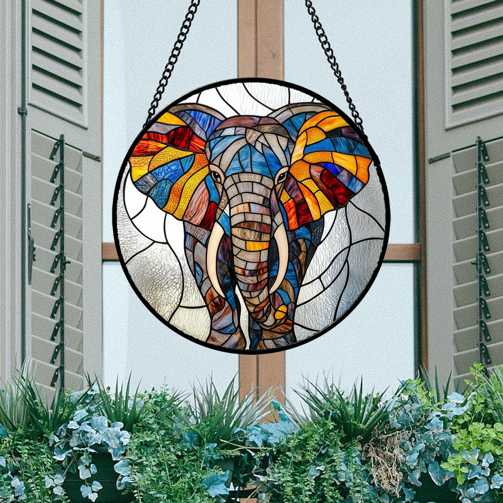Vibrant colours of AMDERVEN Suncatcher in sunlight
