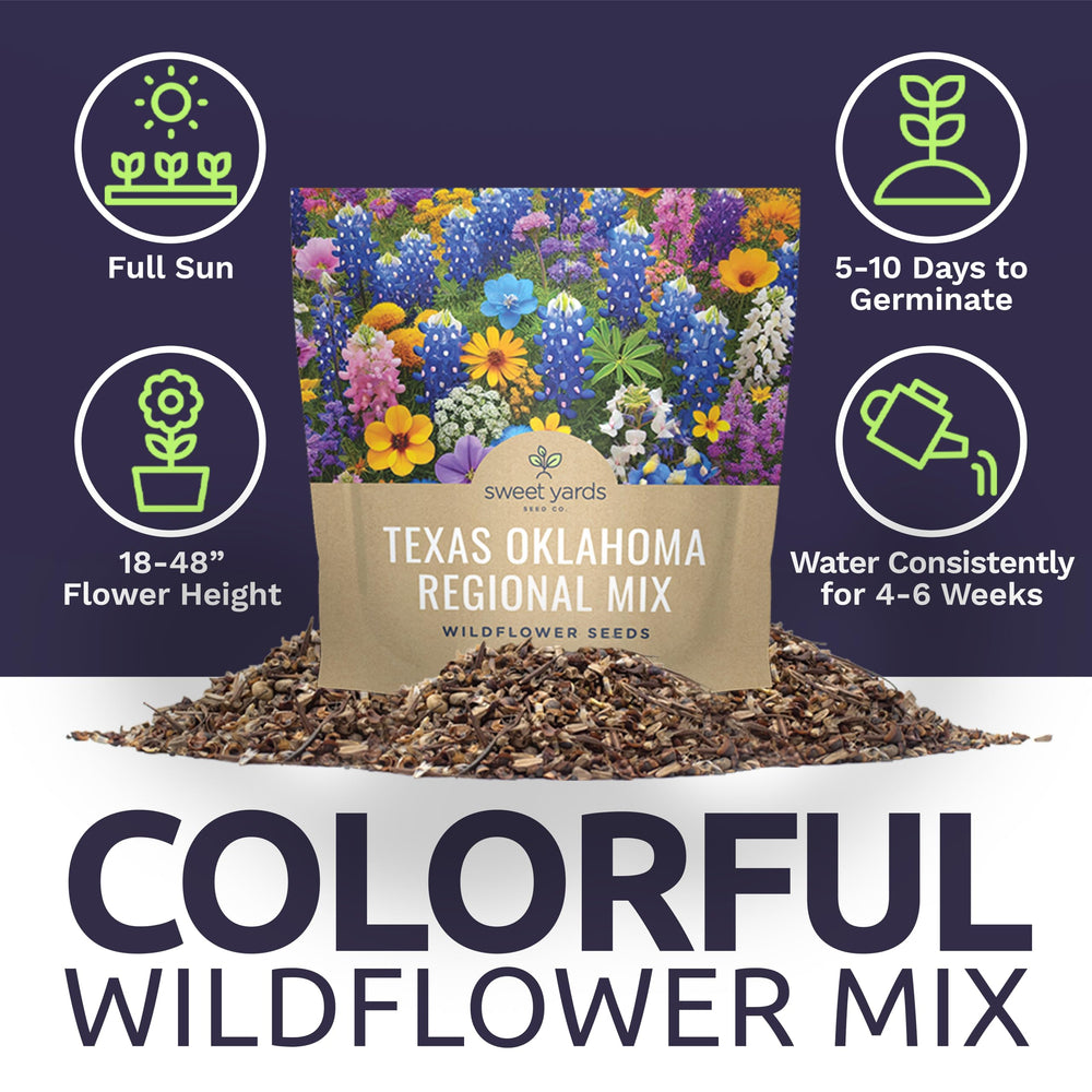 Vibrant display of wildflowers grown from SWEET YARDS seeds