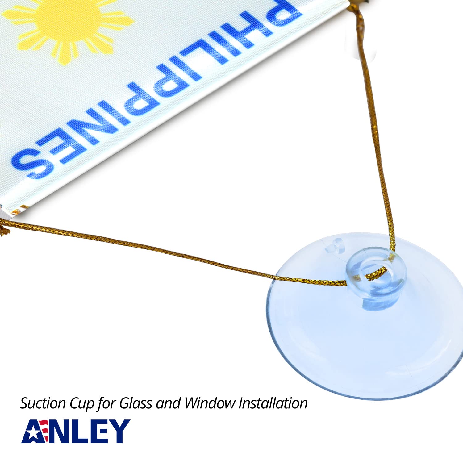 Vibrant double-sided Anley Philippines flag hanging