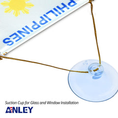 Vibrant double-sided Anley Philippines flag hanging