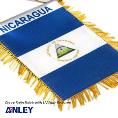 Vibrant Nicaragua flag displayed in sunlight