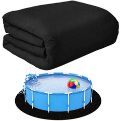 VICAMB 15 FT Heavy Duty Pool Liner Pad in black