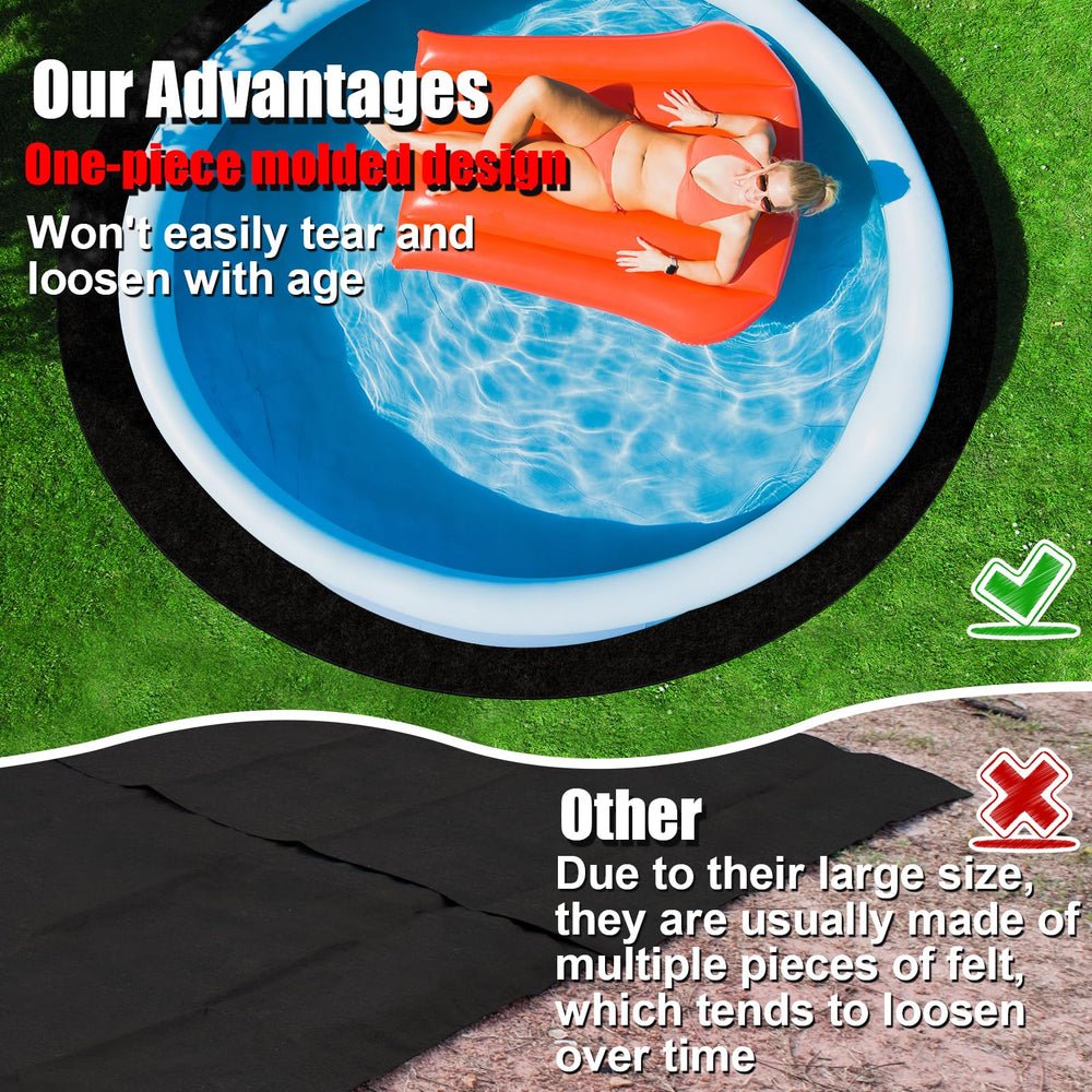 VICAMB liner pad protecting the bottom of a pool