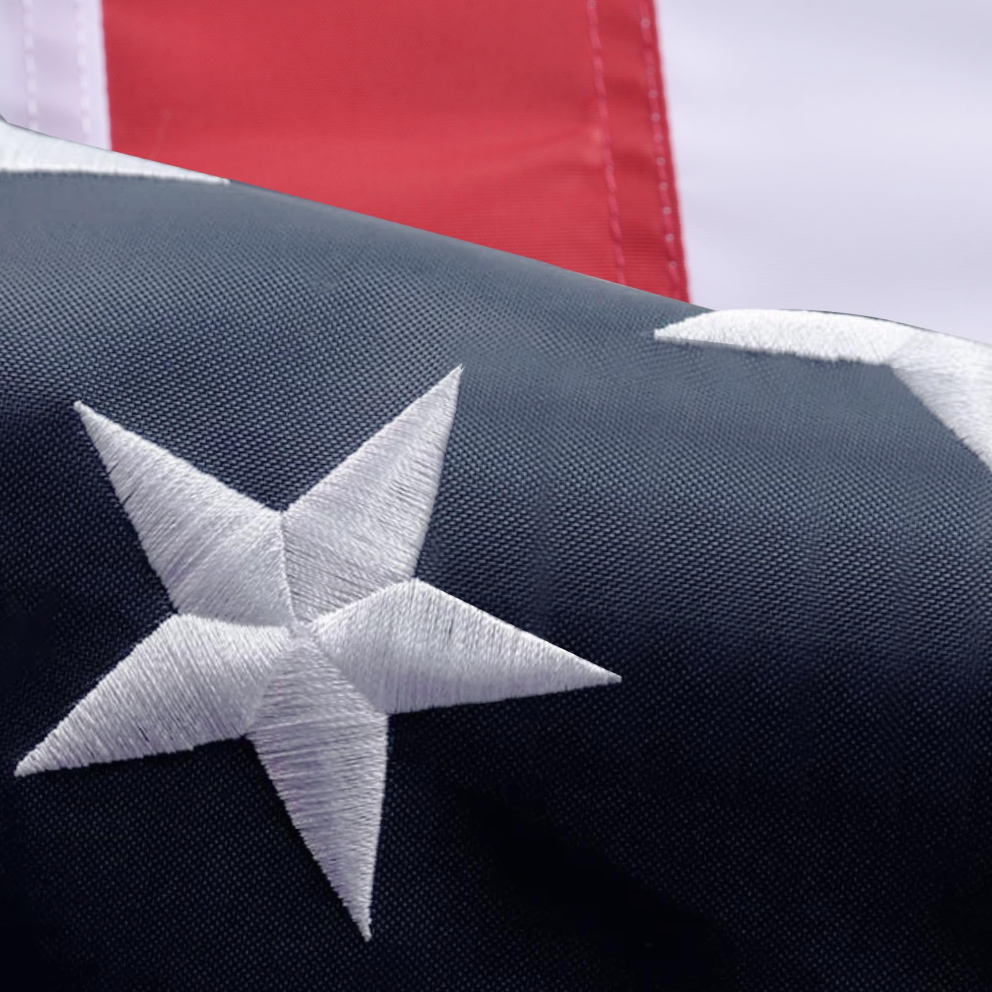 VICDRIA American Flag 4x6 ft front view with embroidered stars