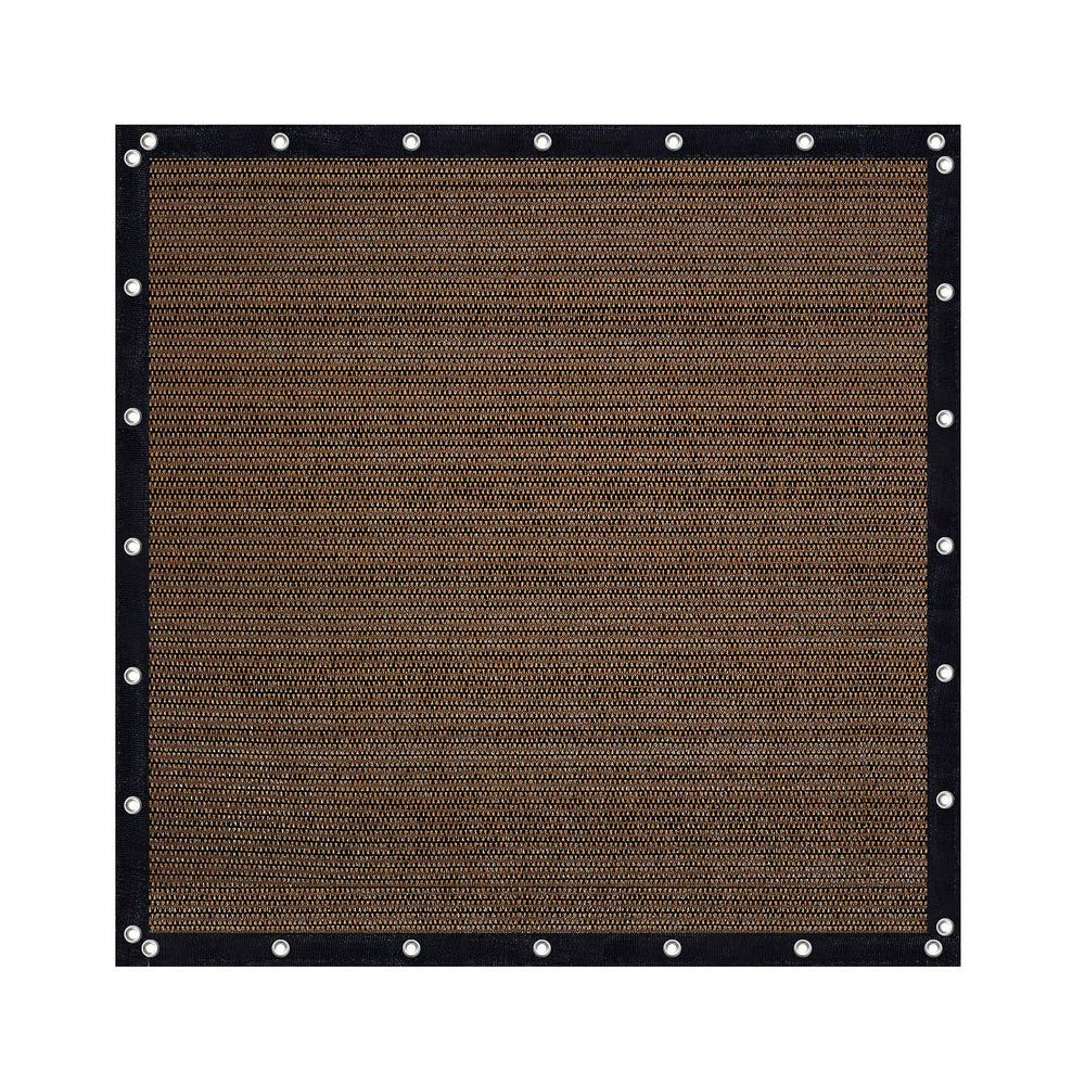 VICLLAX 10' x 10' Sun Shade Cloth in Mocha - Front view