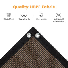 VICLLAX 8' x 12' sun shade cloth in outdoor setting