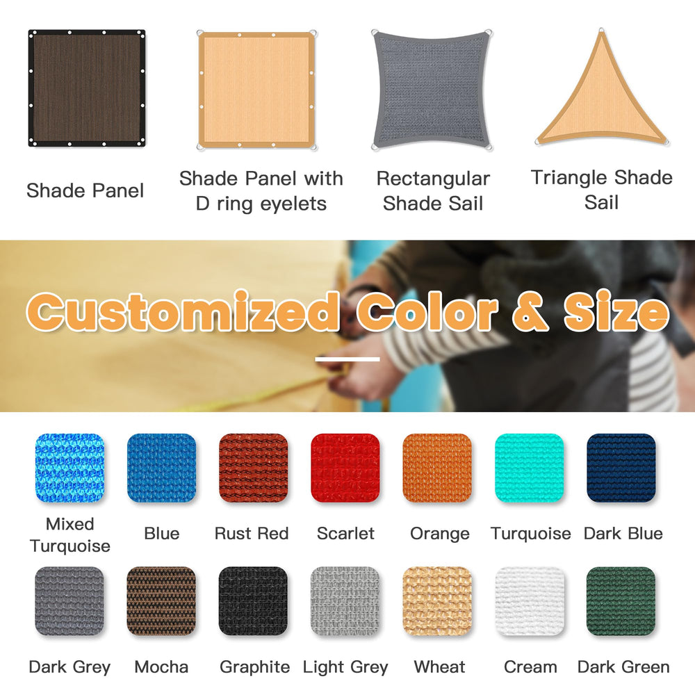 VICLLAX sun shade cloth with fixing accessories