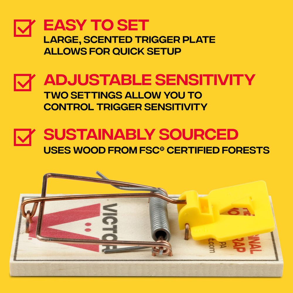 Victor 12-pack mouse traps packaging