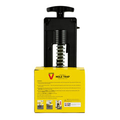 Victor DeadSet Mole Trap in a garden setting