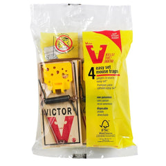 Victor Easy Set Mouse Trap 4 Pack with cheese pedal