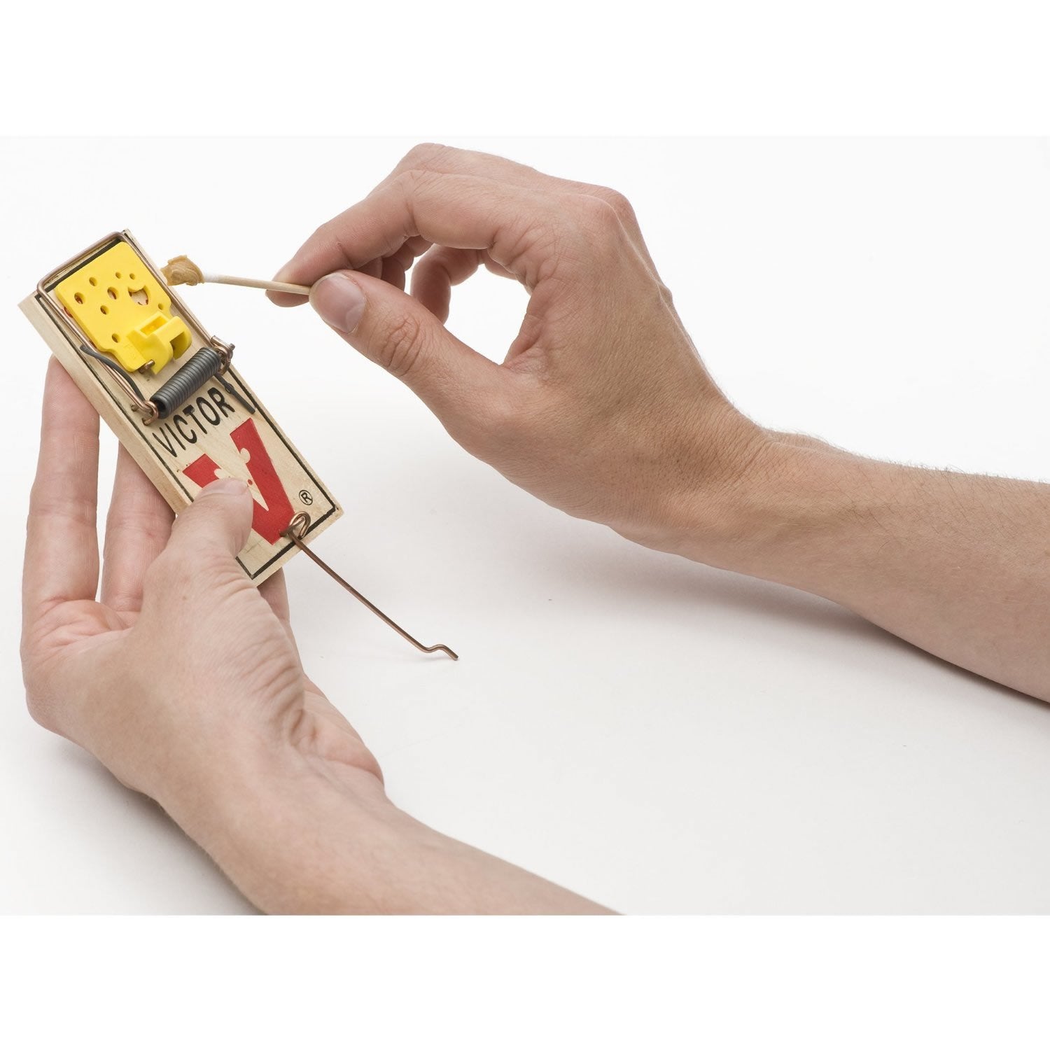 Victor Easy Set Mouse Trap in use against a wall