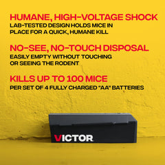 Victor Electronic Mouse Trap side view showing design