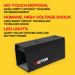 Victor Electronic Rat Trap side view with bait compartment