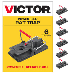 Victor M144B Instant Power-Kill Rat Trap front view, gray