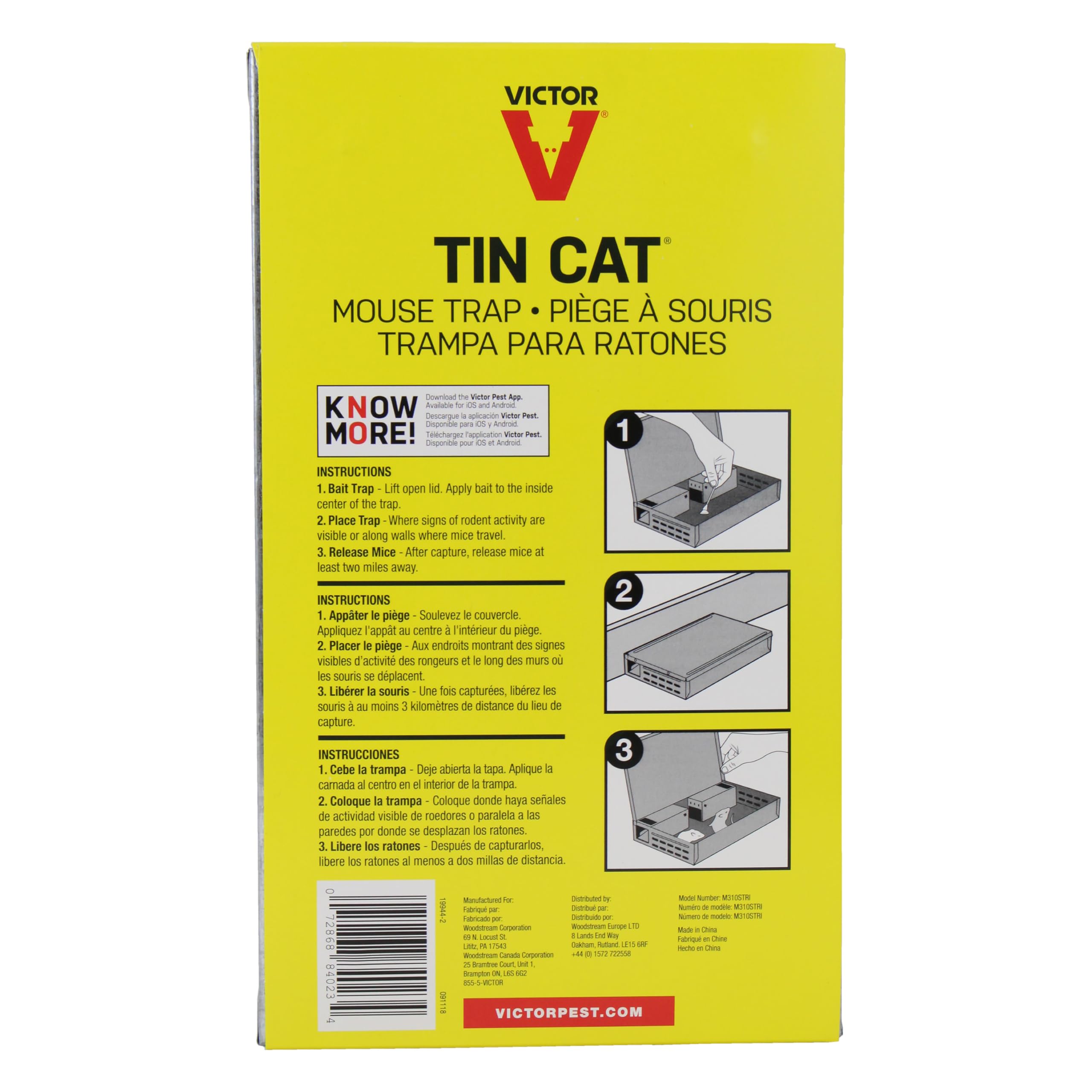 Victor M310S Tin Cat Mouse Trap packaging