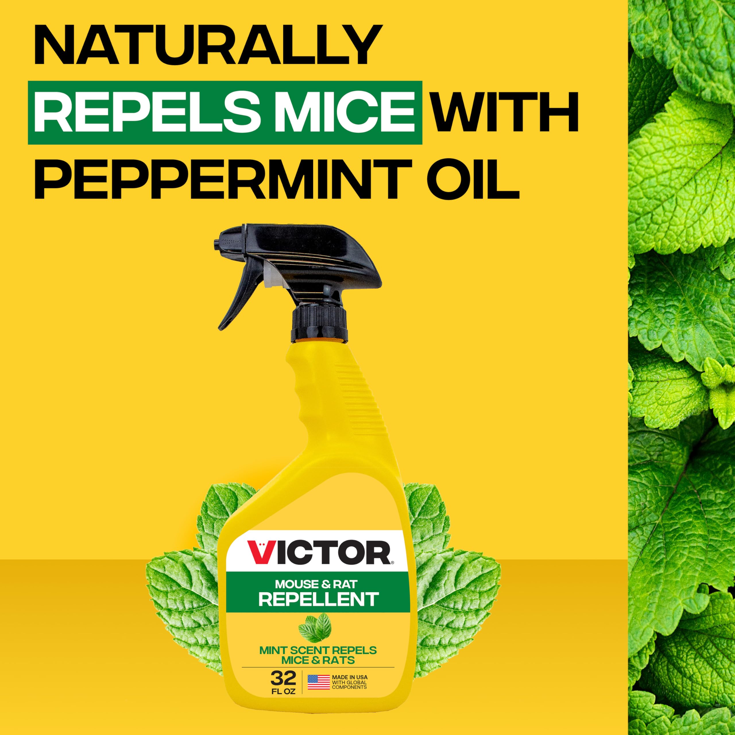 Victor Mouse and Rat Repellent Spray usage outdoors