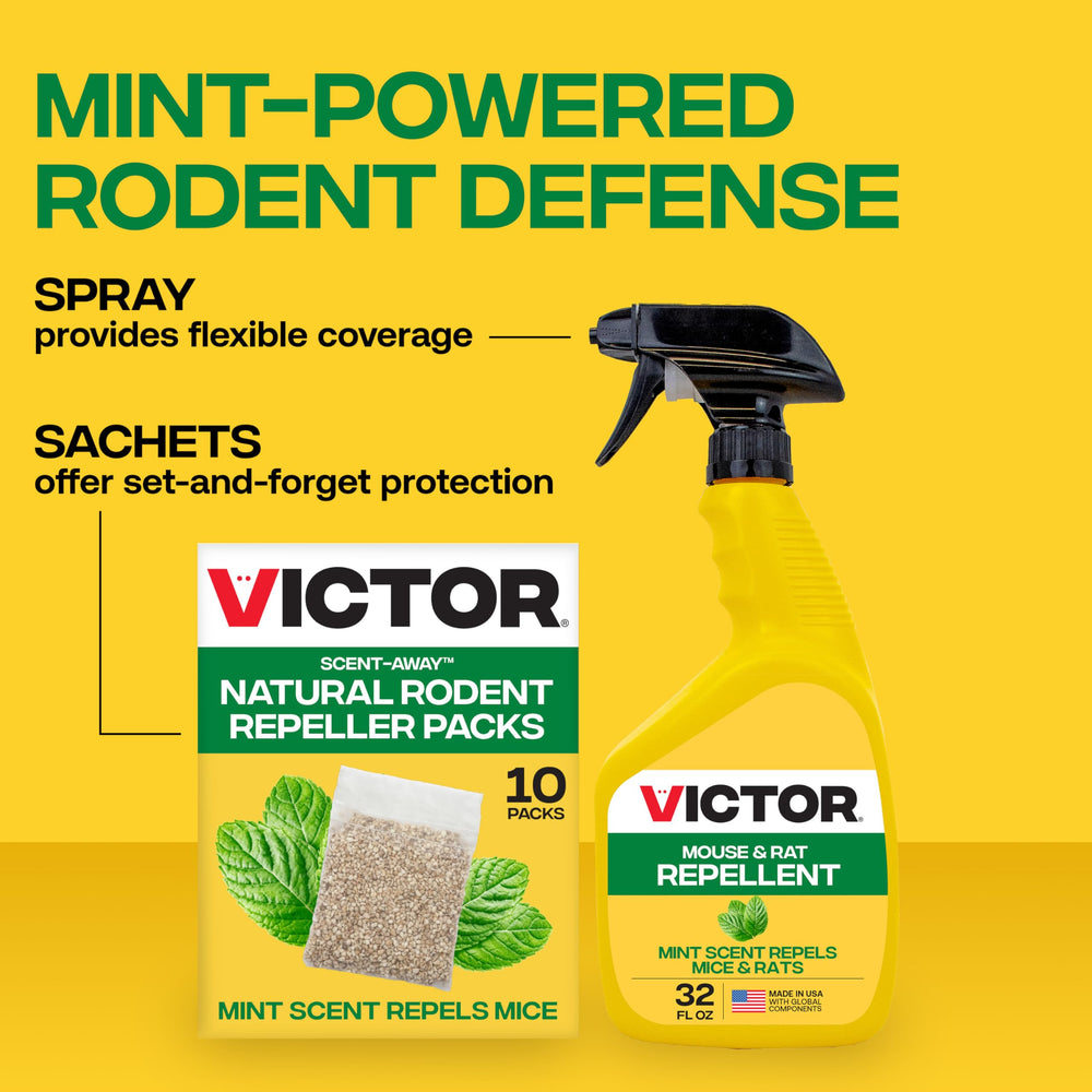 Victor Mouse and Rat Repellent Spray with essential oil ingredients