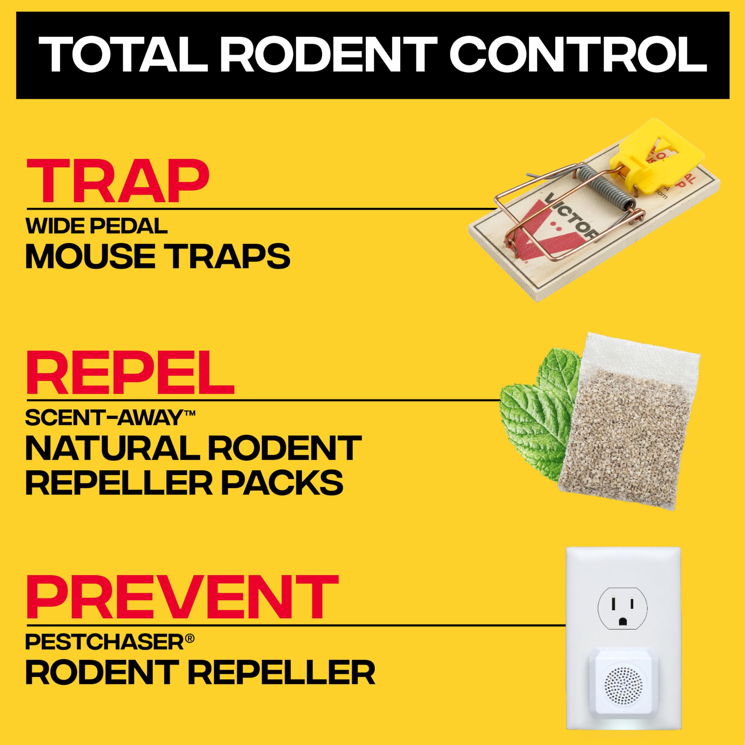 Victor mouse traps ready for deployment