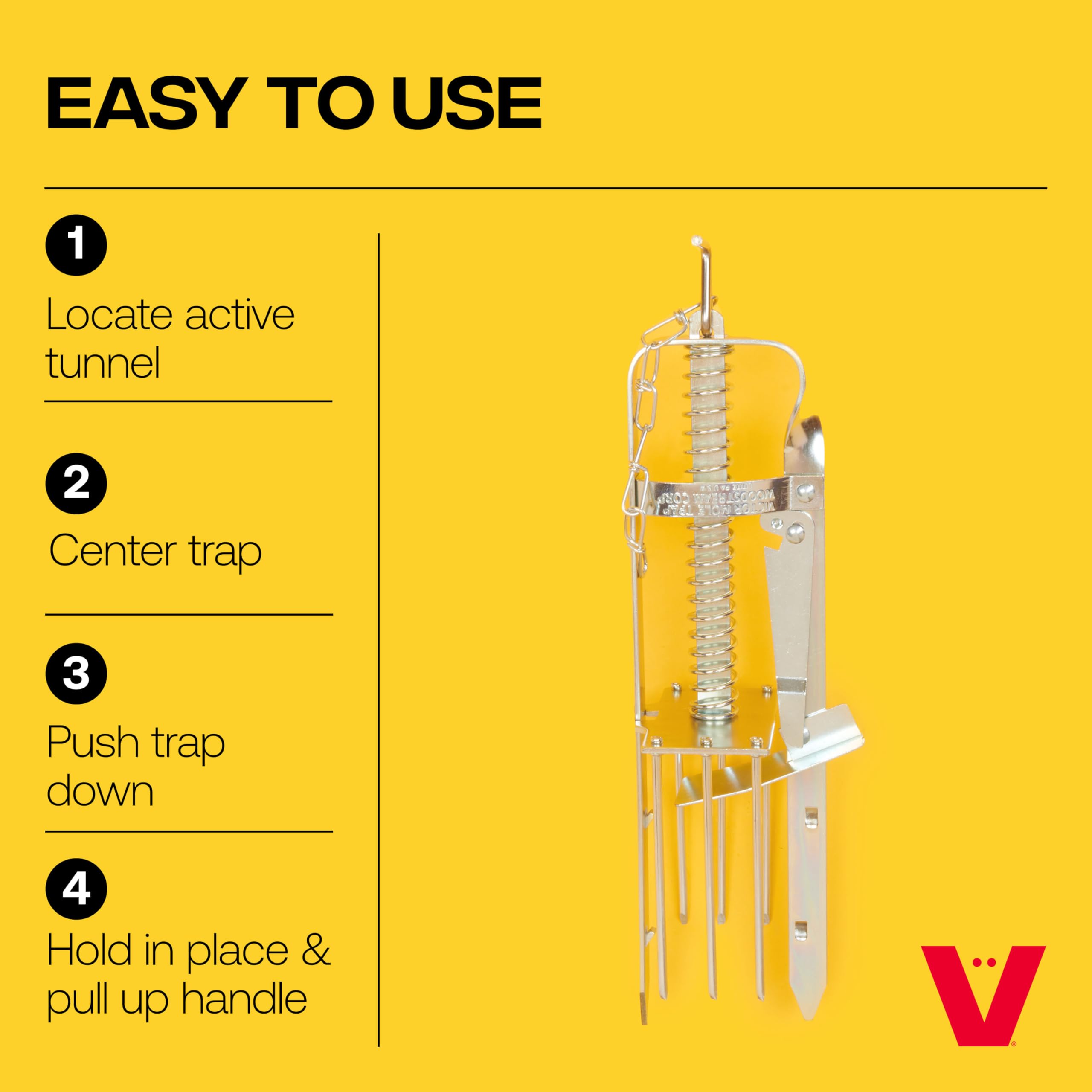 Victor Plunger Style Mole Trap packaging details