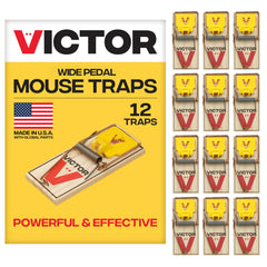 Victor Wide Pedal Mouse Trap wooden design front view