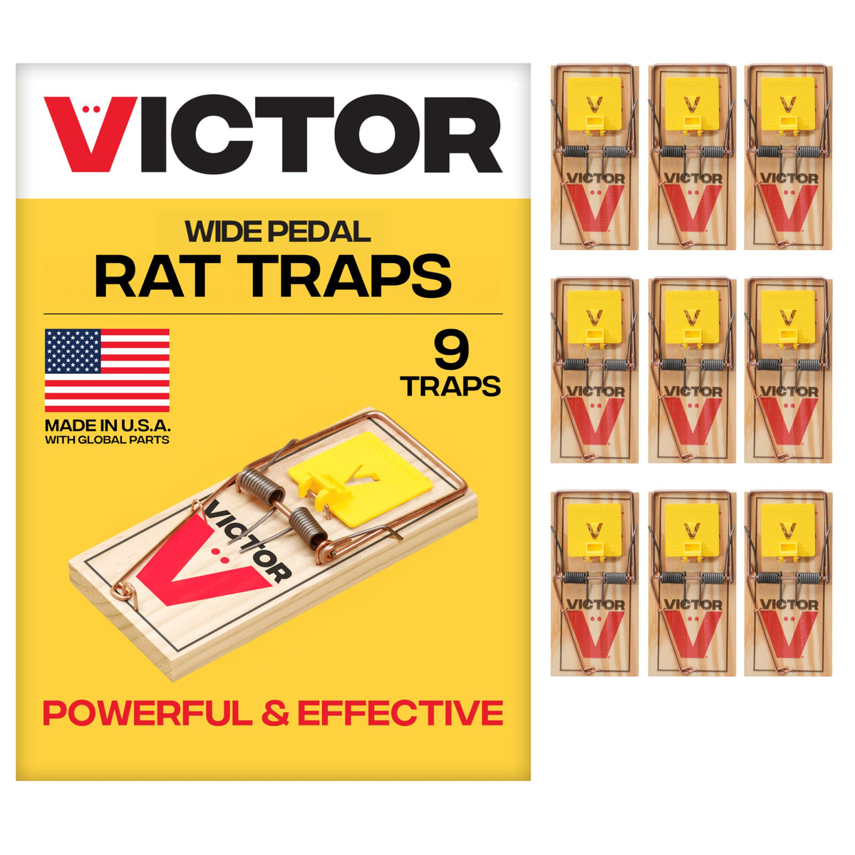 Victor Wide Pedal Snap Rat Trap front view
