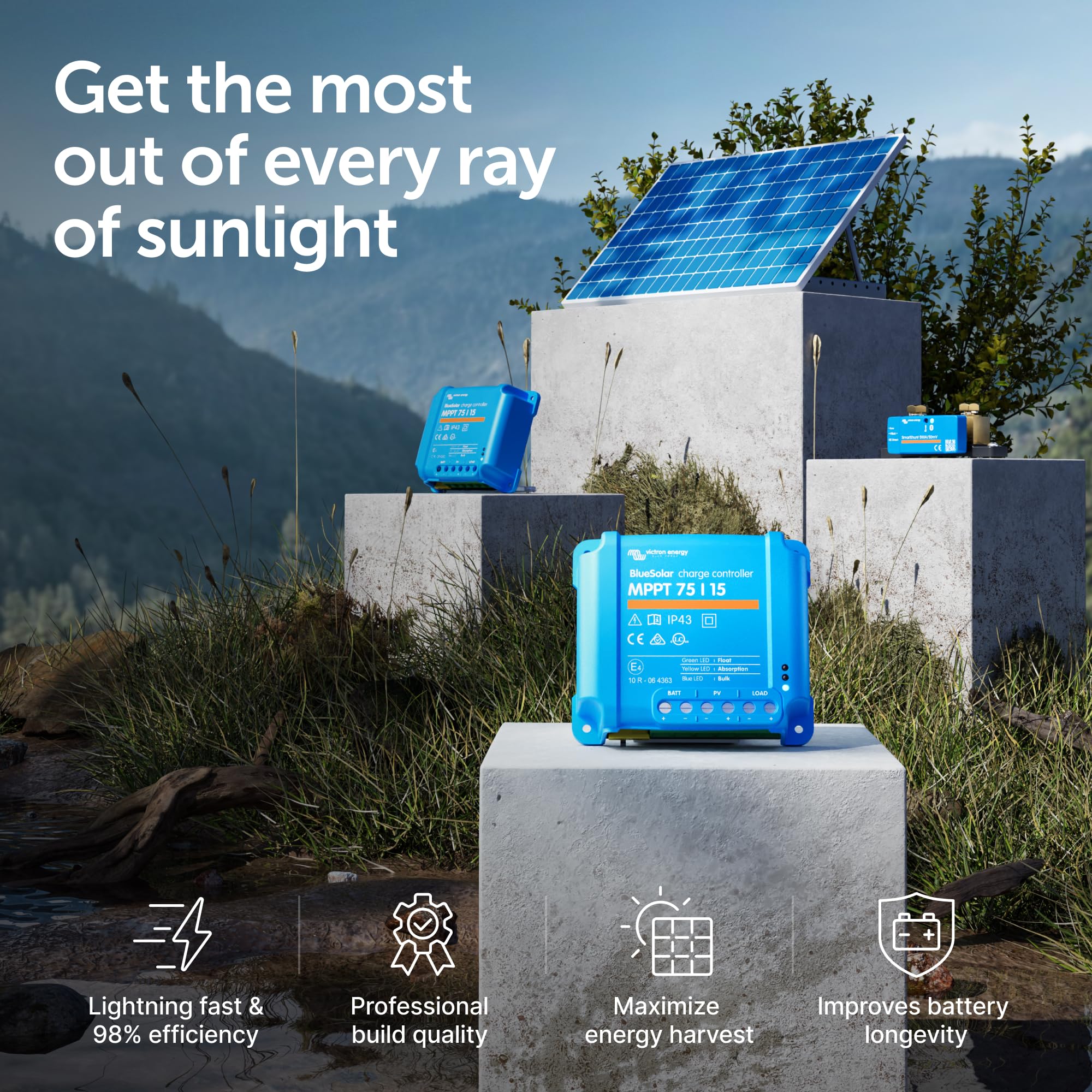 Victron Energy BlueSolar MPPT Solar Charge Controller back view