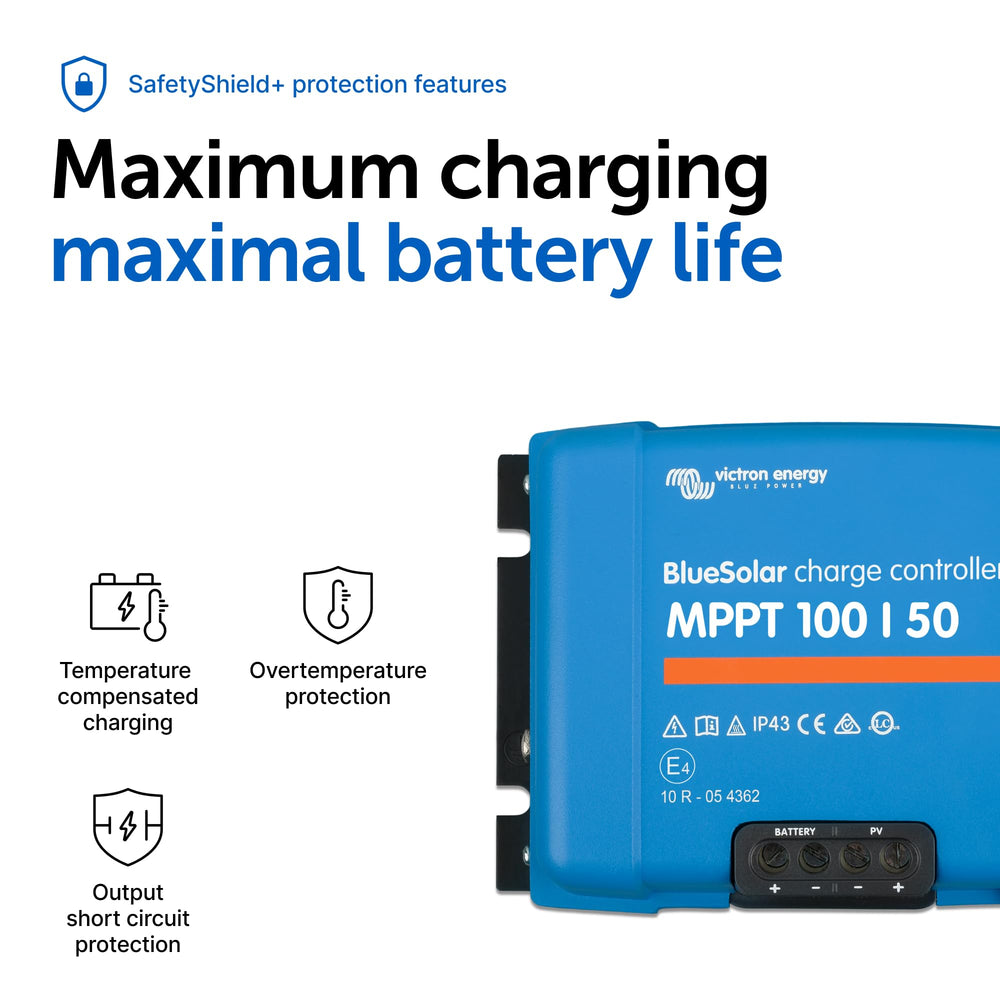 Victron Energy BlueSolar MPPT Solar Charge Controller package contents