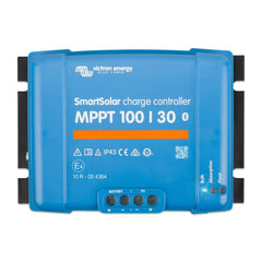 Victron Energy SmartSolar MPPT charge controller front view with Bluetooth connectivity