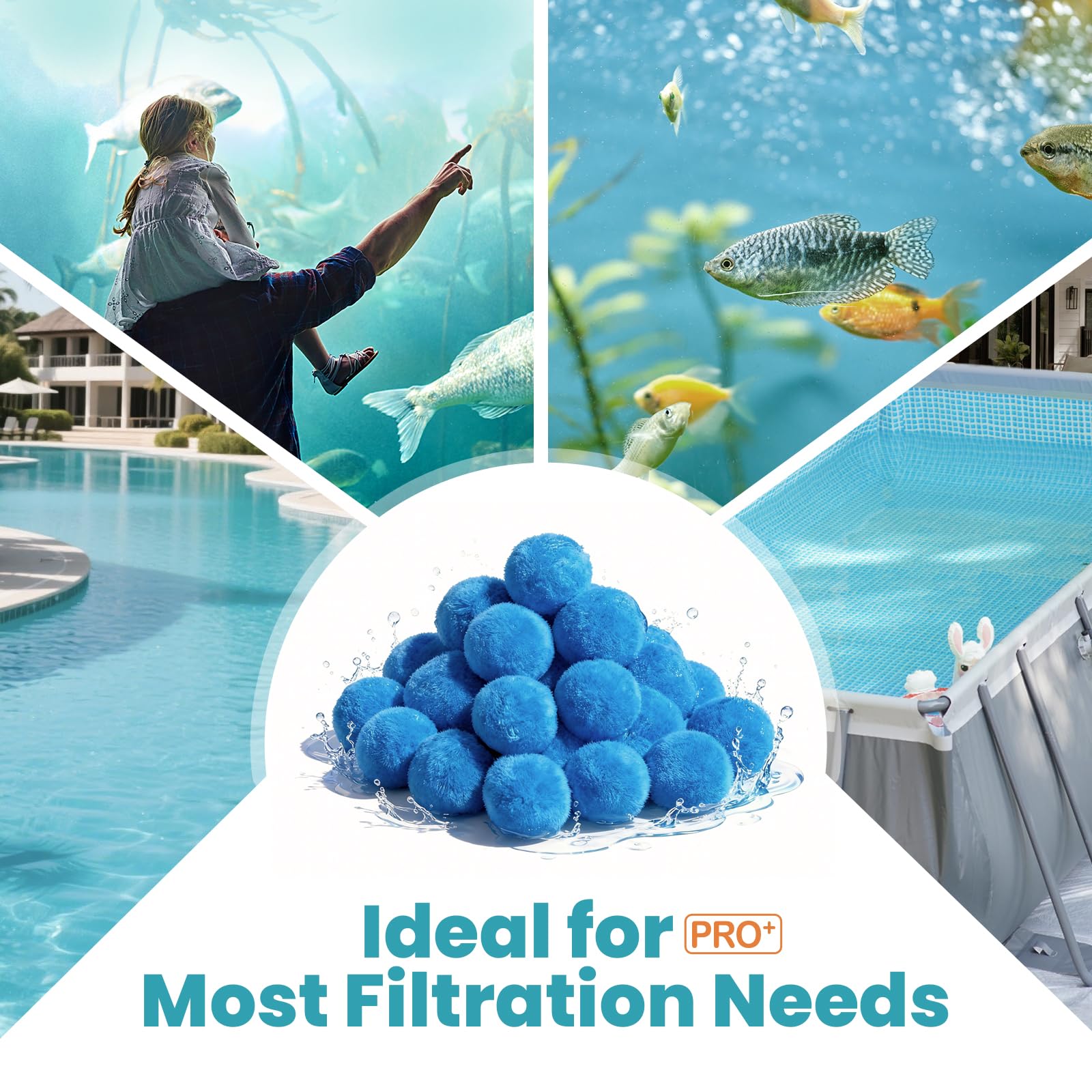Vidapool filter balls in an aquarium setup
