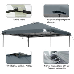 View of UNICAMPER canopy top installed on frame